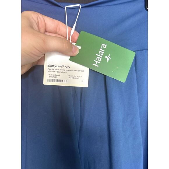 Halara Women's Blue Softlyzero Airy Athleisure High- Waist Long Shorts NWT - Picture 4 of 7